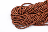 Gold stone Sand stone Heishi Discs Beads 2x4mm 3x6mm 15.5" Strand