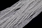 Natural Quartz Crystal Heishi Discs Beads 2x4mm 3x6mm 15.5" Strand