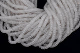 Natural Quartz Crystal Heishi Discs Beads 2x4mm 3x6mm 15.5" Strand