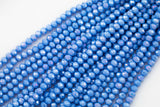 8mm or 10mm or 12mm Crystal Rondelle -2 or 5 or 10 STRANDS- Blue Jade AB