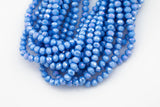 8mm or 10mm or 12mm Crystal Rondelle -2 or 5 or 10 STRANDS- Blue Jade AB