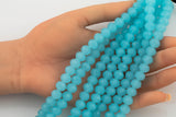 10mm or 12mm Crystal Rondelle -2 or 5 or 10 STRANDS- Aquamarine Blue Jade