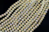 10mm or 12mm Crystal Rondelle -2 or 5 or 10 STRANDS- Jonquil Yellow AB