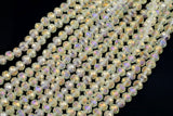 10mm or 12mm Crystal Rondelle -2 or 5 or 10 STRANDS- Jonquil Yellow AB