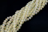 10mm or 12mm Crystal Rondelle -2 or 5 or 10 STRANDS- Jonquil Yellow AB