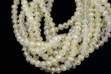 10mm or 12mm Crystal Rondelle -2 or 5 or 10 STRANDS- Jonquil Yellow AB