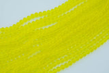 8mm or 10mm or 12mm Crystal Rondelle -2 or 5 or 10 STRANDS- Lemon Yellow