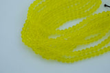 8mm or 10mm or 12mm Crystal Rondelle -2 or 5 or 10 STRANDS- Lemon Yellow