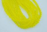8mm or 10mm or 12mm Crystal Rondelle -2 or 5 or 10 STRANDS- Lemon Yellow