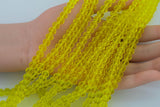 8mm or 10mm or 12mm Crystal Rondelle -2 or 5 or 10 STRANDS- Lemon Yellow
