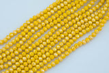 8mm or 10mm or 12mm Crystal Rondelle -2 or 5 or 10 STRANDS- Yellow Jade AB