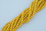 8mm or 10mm or 12mm Crystal Rondelle -2 or 5 or 10 STRANDS- Yellow Jade AB