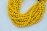 8mm or 10mm or 12mm Crystal Rondelle -2 or 5 or 10 STRANDS- Yellow Jade