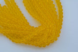 8mm or 10mm or 12mm Crystal Rondelle -2 or 5 or 10 STRANDS- Yellow