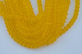 8mm or 10mm or 12mm Crystal Rondelle -2 or 5 or 10 STRANDS- Yellow