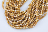 Golden Mother of Pearl 6mm Barrel Beads 15.5" Strand Shell Beads