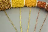 WHOLESALE Rosary Chain Gunmetal 3mm to 4mm Jade Crystal Rosary Chain...wire wrapped chain plated by the YARD
