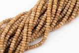 Light Beige Jade- High Quality in Roundel, 6mm, 8mm- Full 15.5 Inch Strand-15.5 inch Strand Smooth Gemstone Beads