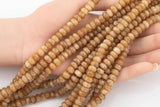 Light Beige Jade- High Quality in Roundel, 6mm, 8mm- Full 15.5 Inch Strand-15.5 inch Strand Smooth Gemstone Beads