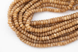 Light Beige Jade- High Quality in Roundel, 6mm, 8mm- Full 15.5 Inch Strand-15.5 inch Strand Smooth Gemstone Beads