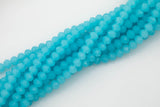 10mm or 12mm Crystal Rondelle -2 or 5 or 10 STRANDS- Aquamarine Blue Jade