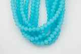 10mm or 12mm Crystal Rondelle -2 or 5 or 10 STRANDS- Aquamarine Blue Jade