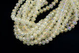 10mm or 12mm Crystal Rondelle -2 or 5 or 10 STRANDS- Jonquil Yellow AB