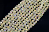 10mm or 12mm Crystal Rondelle -2 or 5 or 10 STRANDS- Jonquil Yellow AB
