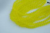 8mm or 10mm or 12mm Crystal Rondelle -2 or 5 or 10 STRANDS- Lemon Yellow