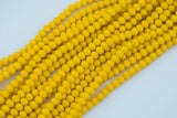 8mm or 10mm or 12mm Crystal Rondelle -2 or 5 or 10 STRANDS- Yellow Jade