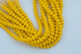 8mm or 10mm or 12mm Crystal Rondelle -2 or 5 or 10 STRANDS- Yellow Jade