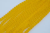 8mm or 10mm or 12mm Crystal Rondelle -2 or 5 or 10 STRANDS- Yellow