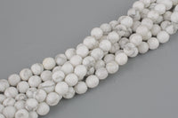 Natural BULK 10 STRANDS of Howlite Jasper Faceted Round 4-14mm. 4mm, 6mm, 8mm, 10mm, 12mm, 14mm. Gemstone Beads