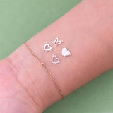 Two Line Detanglers Flower Heart Double Connector Spacer 14K Gold Filled Sterling Silver Connectors Permanent Jewelry Supplies Made in USA