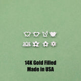 Two Line Detanglers Flower Heart Double Connector Spacer 14K Gold Filled Sterling Silver Connectors Permanent Jewelry Supplies Made in USA