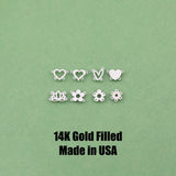 Two Line Detanglers Flower Heart Double Connector Spacer 14K Gold Filled Sterling Silver Connectors Permanent Jewelry Supplies Made in USA