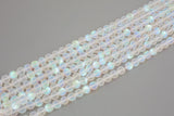 Gorgeous Aura Rainbow Synthetic Moonstone Quartz / Mermaid Stone Matte Round 6mm 8mm 10mm 12mm Full Strand 15.5" AAA Quality