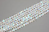 Gorgeous Rainbow Synthetic Moonstone / Mermaid Stone Mystic Aura Quartz Matte Round 6mm 8mm 10mm 12mm Full Strand 15.5" AAA Quality