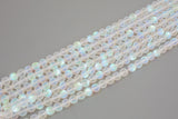 Gorgeous Aura Rainbow Synthetic Moonstone Quartz / Mermaid Stone Matte Round 6mm 8mm 10mm 12mm Full Strand 15.5" AAA Quality