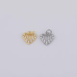 Heart Halo Charm 18k Gold PVD Ion Plated Charms Tarnish Resistant