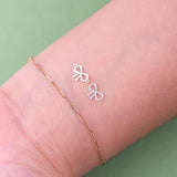 NEW Bow Ribbon Connector Permanent Jewelry Connector or Charm - 14kt gold filled or Sterling Silver - Made in the USA