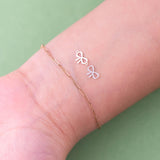 NEW Bow Ribbon Connector Permanent Jewelry Connector or Charm - 14kt gold filled or Sterling Silver - Made in the USA