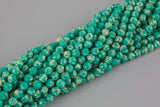 Natural Emerald Sea Sediment Jasper High Quality in Faceted Round Gemstone Beads