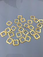 Brushed Gold Quatrafoil Clover Connectors 4 sizes!