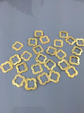 Brushed Gold Quatrafoil Clover Connectors 4 sizes!