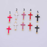 Enamel Cross Charm 18K Gold pvd charms - Tarnish Resistant LLL