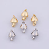 Mushroom Charm 18K Gold PVD charms - Tarnish Resistant LLL
