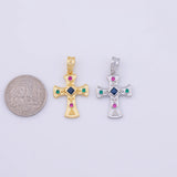 Multicolored Cross Charm 18K Gold PVD charms - Tarnish Resistant LLL