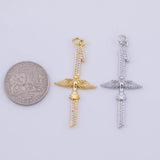 Angel cross Charm 18K Gold PVD charms - Tarnish Resistant LLL