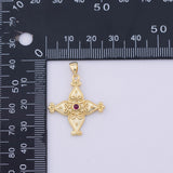 Cross Charm 18K Gold PVD charms - Tarnish Resistant LLL